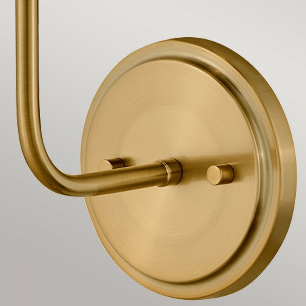 Hinkley Lighting HK-CLARKE1-BR-BK Clarke 1 Light Wall Light Warm Brass & Black Metal Shade