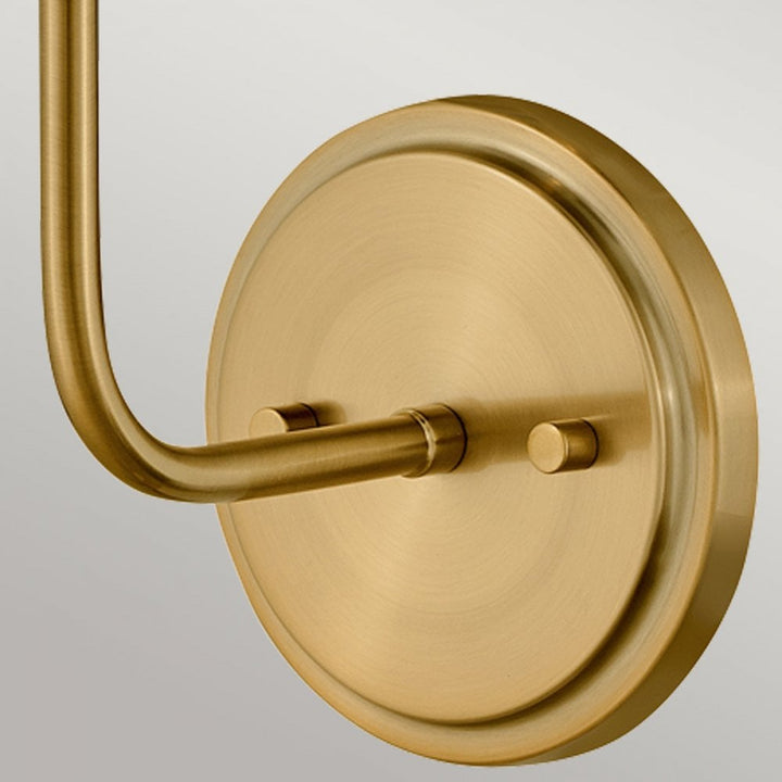 Hinkley Lighting HK-CLARKE1-BR-BK Clarke 1 Light Wall Light Warm Brass & Black Metal Shade