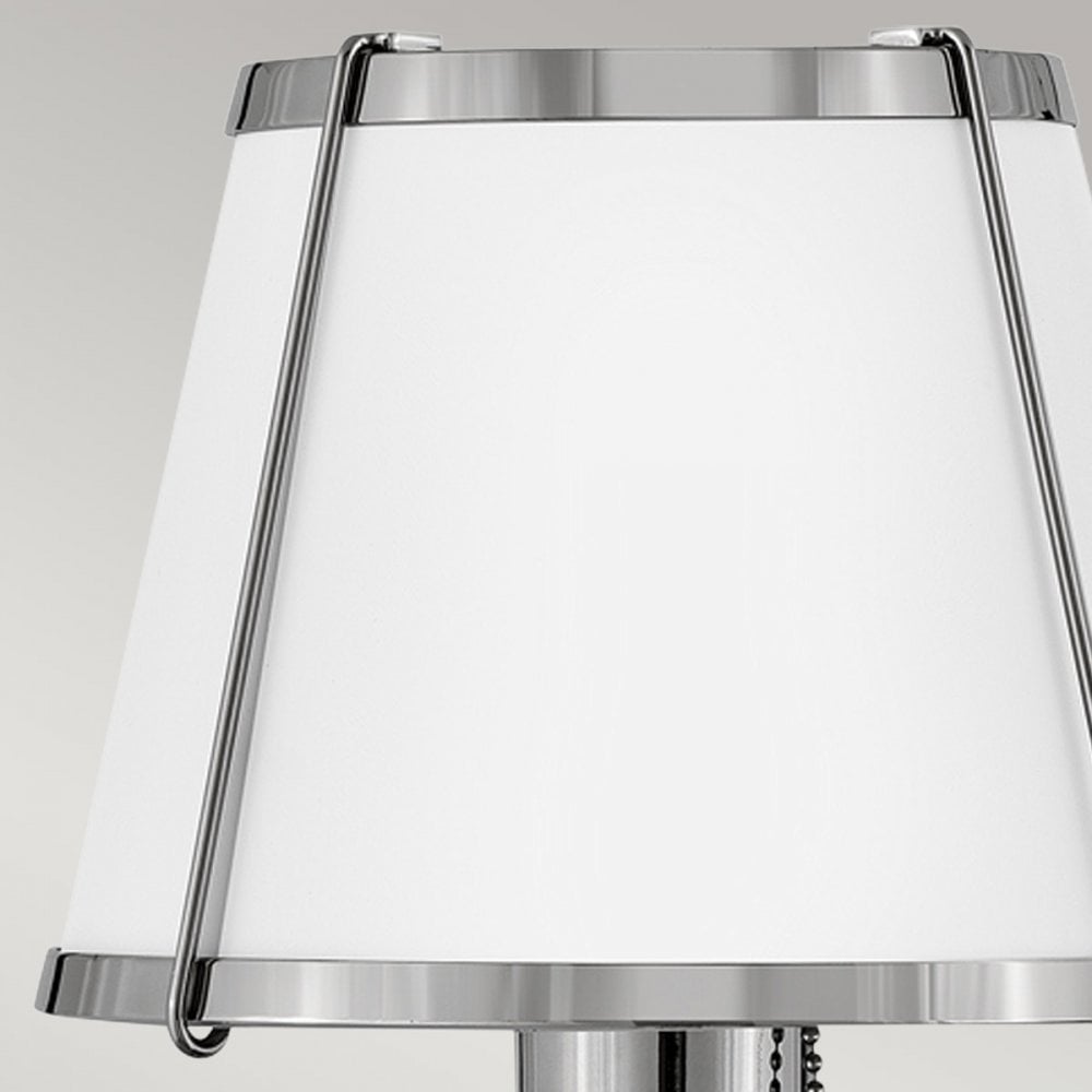 Hinkley Lighting HK-CLARKE1-PN-WH Clarke 1 Light Wall Light Polished Nickel & White Metal Shade