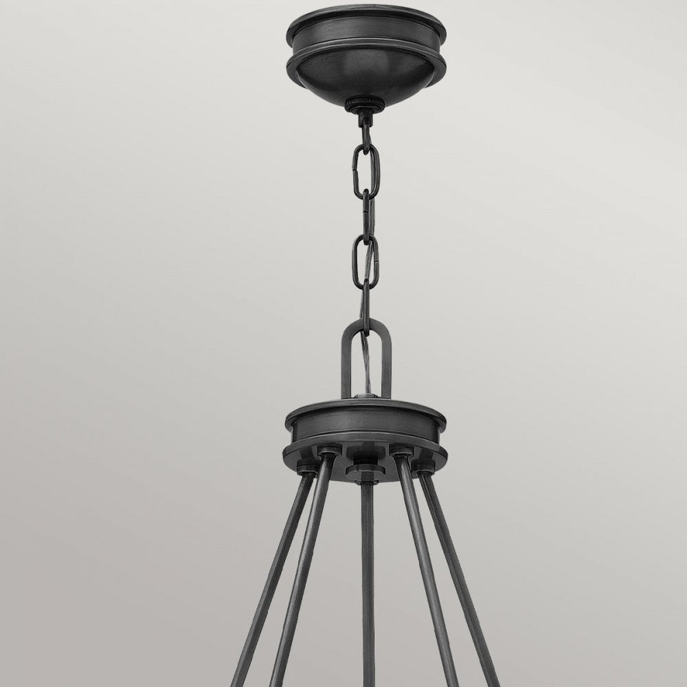 Hinkley Lighting HK-COLLIER5-BX Collier 5 Light Chandelier Black Oxide