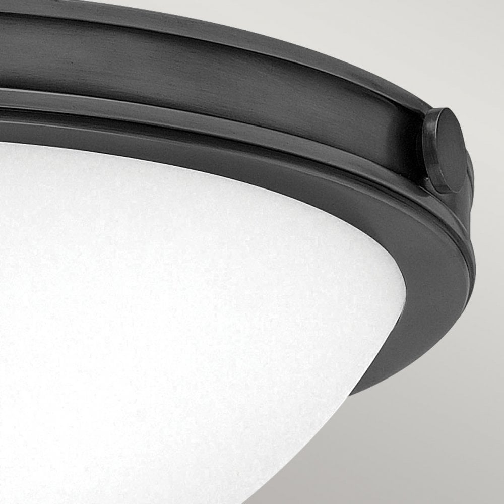 Hinkley Lighting HK-COLLIER-F-S-BX Collier 2 Light Small Flush Black Oxide