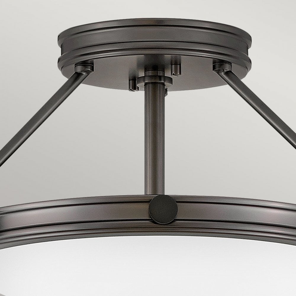 Hinkley Lighting HK-COLLIER-SF-S-BX Collier 3 Light Small Semi-Flush Black Oxide