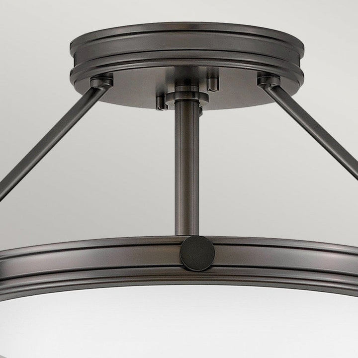 Hinkley Lighting HK-COLLIER-SF-S-BX Collier 3 Light Small Semi-Flush Black Oxide