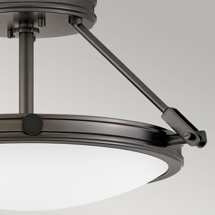 Hinkley Lighting HK-COLLIER-SF-S-BX Collier 3 Light Small Semi-Flush Black Oxide
