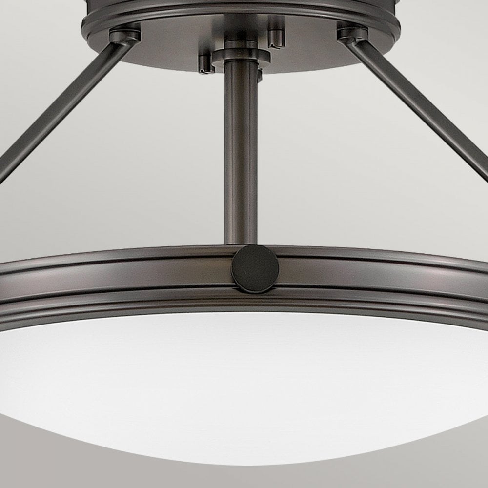 Hinkley Lighting HK-COLLIER-SF-S-BX Collier 3 Light Small Semi-Flush Black Oxide