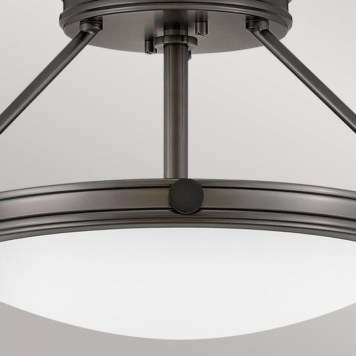 Hinkley Lighting HK-COLLIER-SF-S-BX Collier 3 Light Small Semi-Flush Black Oxide