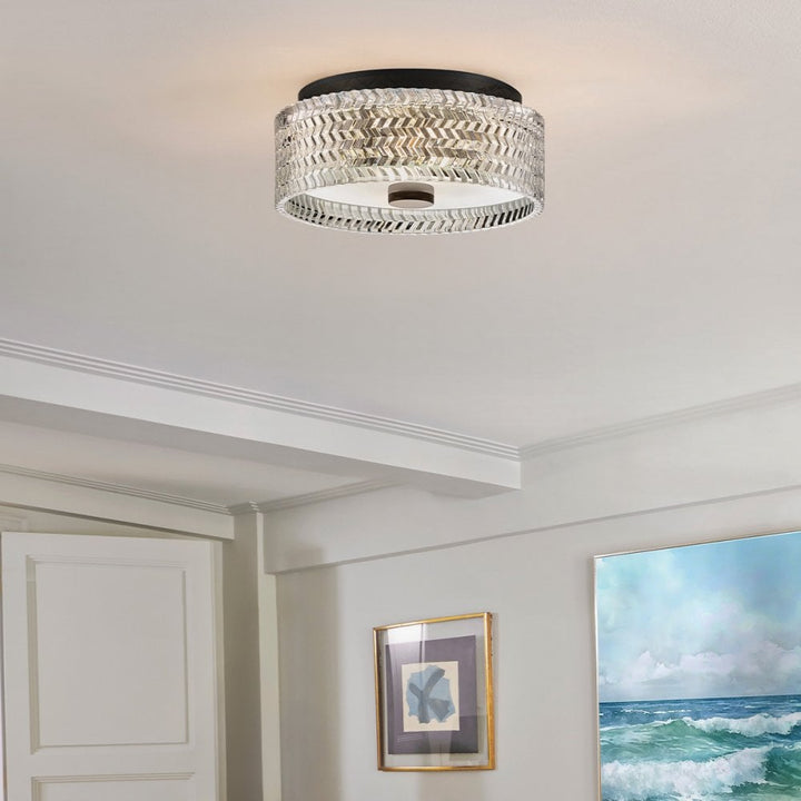 Hinkley Lighting HK-ELLE-F-S-BK Elle 2 Light Flush Black