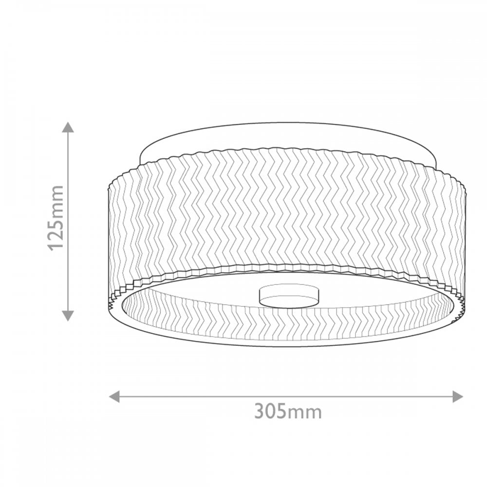 Hinkley Lighting HK-ELLE-F-S-CM Elle 2 Light Flush Chrome
