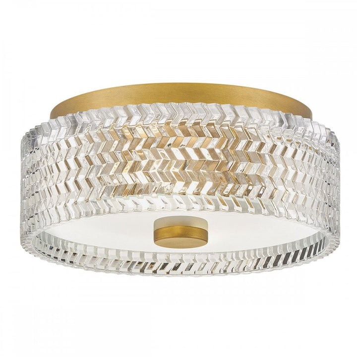 Hinkley Lighting HK-ELLE-F-S-HB Elle 2 Light Flush Heritage Brass