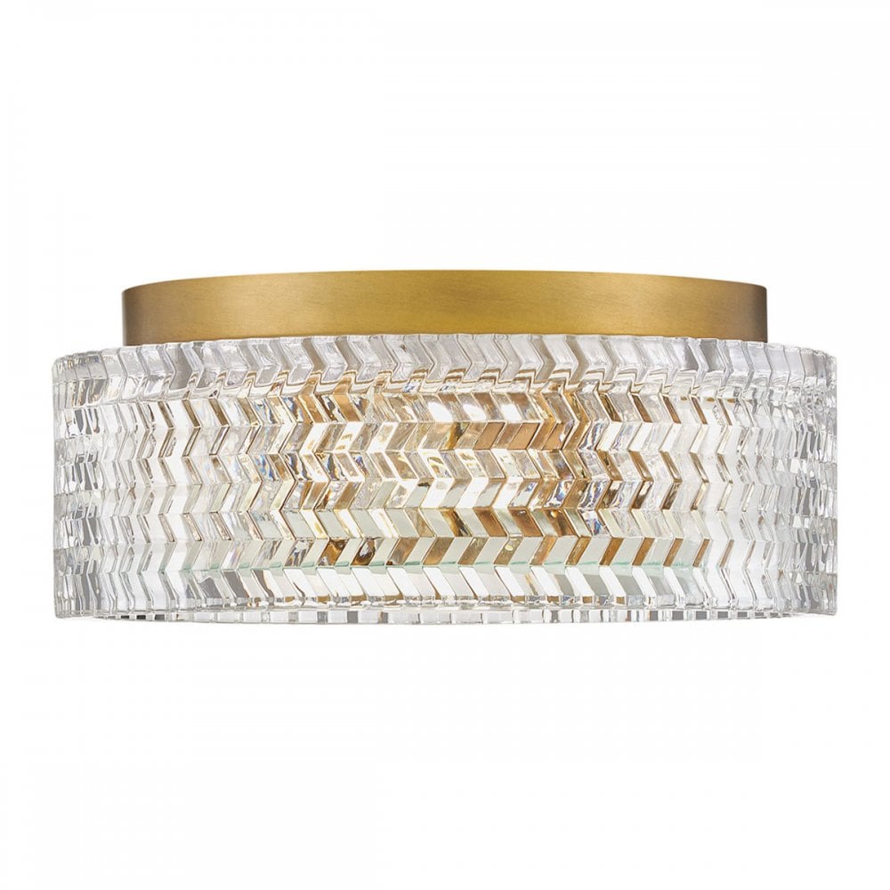 Hinkley Lighting HK-ELLE-F-S-HB Elle 2 Light Flush Heritage Brass