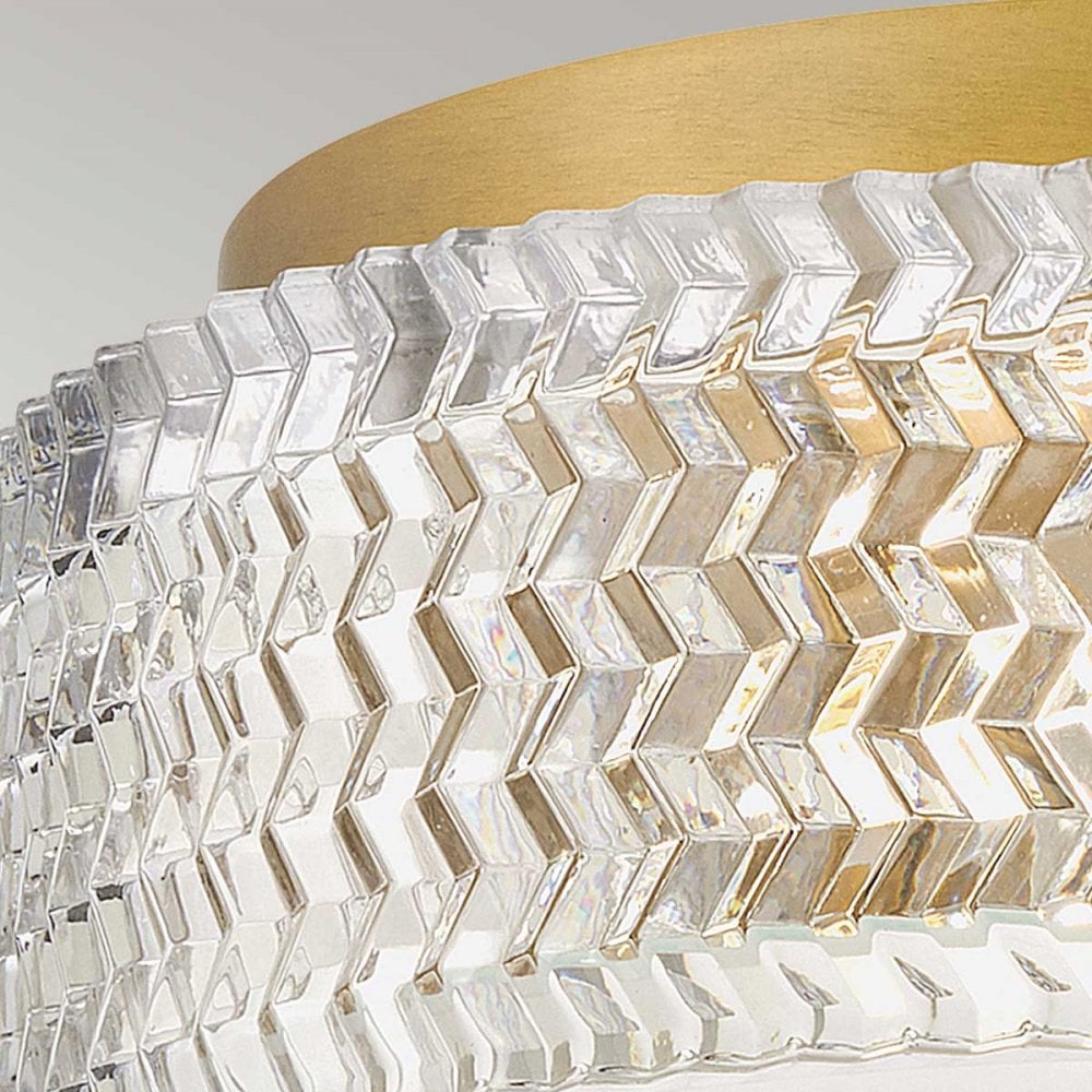 Hinkley Lighting HK-ELLE-F-S-HB Elle 2 Light Flush Heritage Brass