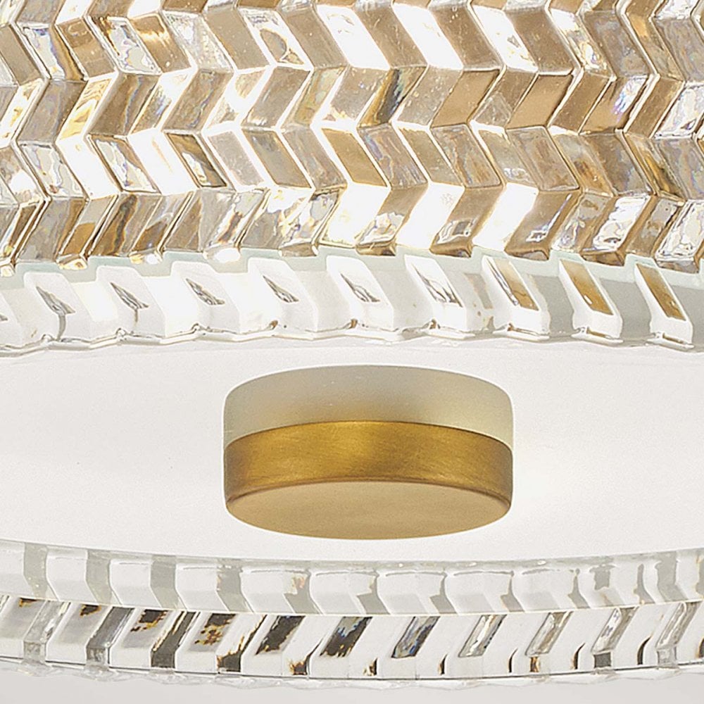 Hinkley Lighting HK-ELLE-F-S-HB Elle 2 Light Flush Heritage Brass