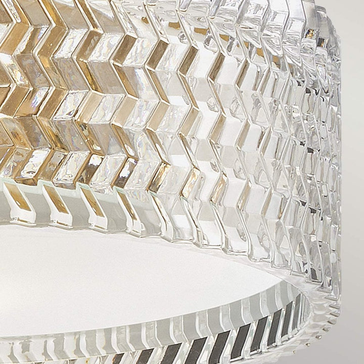 Hinkley Lighting HK-ELLE-F-S-HB Elle 2 Light Flush Heritage Brass