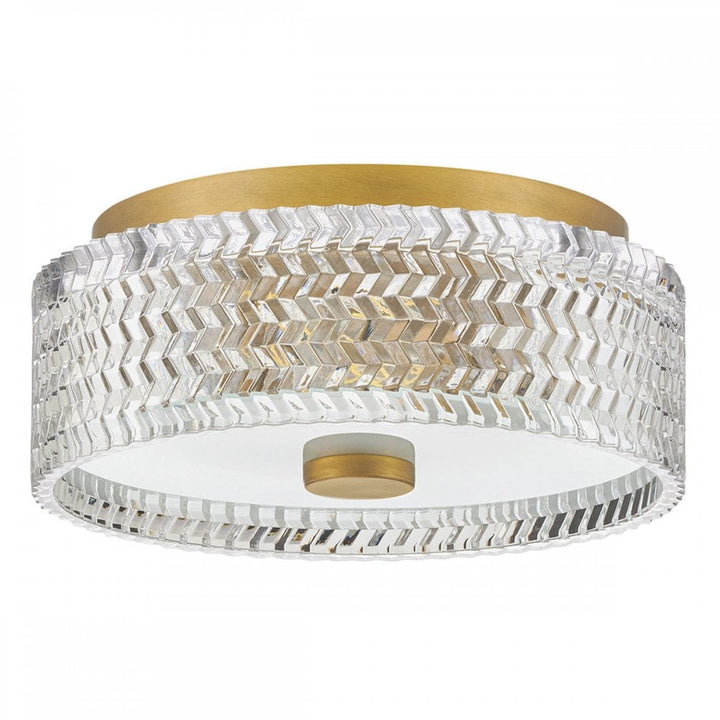 Hinkley Lighting HK-ELLE-F-S-HB Elle 2 Light Flush Heritage Brass