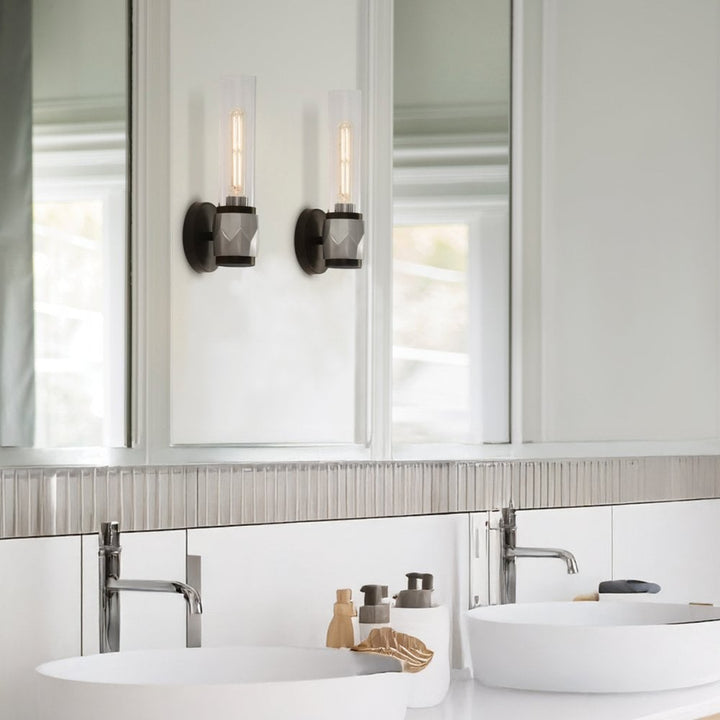 Hinkley Lighting HK-ELLISON1-BK-BN Ellison 1 Light Bathroom Wall Light Black with Brushed Nickel