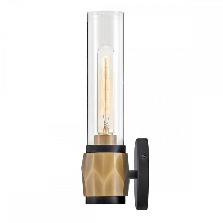Hinkley Lighting HK-ELLISON1-BK-HB Ellison 1 Light Bathroom Wall Light Black with Heritage Brass