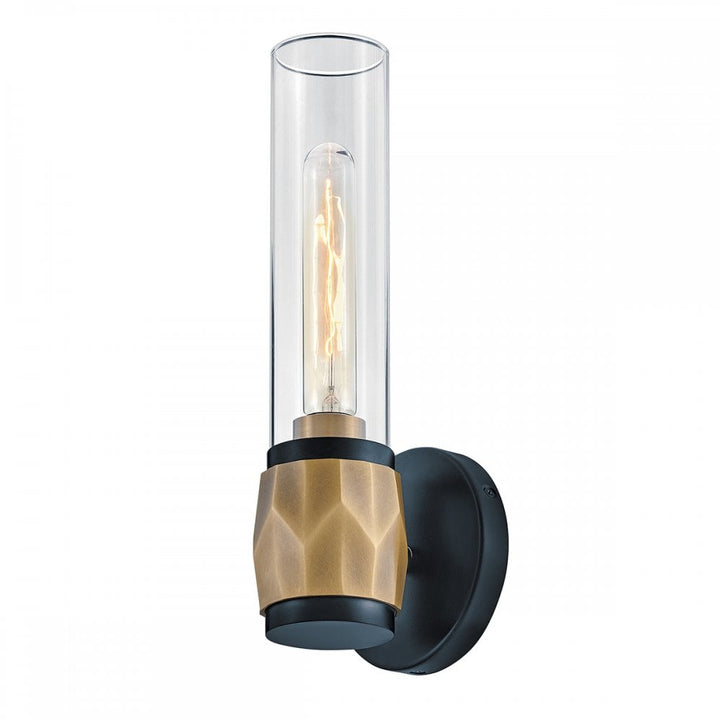 Hinkley Lighting HK-ELLISON1-BK-HB Ellison 1 Light Bathroom Wall Light Black with Heritage Brass
