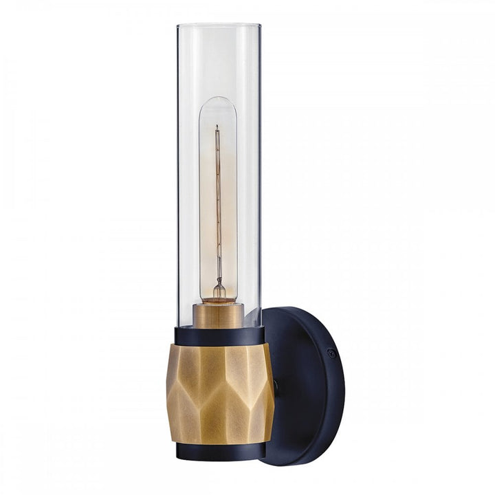 Hinkley Lighting HK-ELLISON1-BK-HB Ellison 1 Light Bathroom Wall Light Black with Heritage Brass