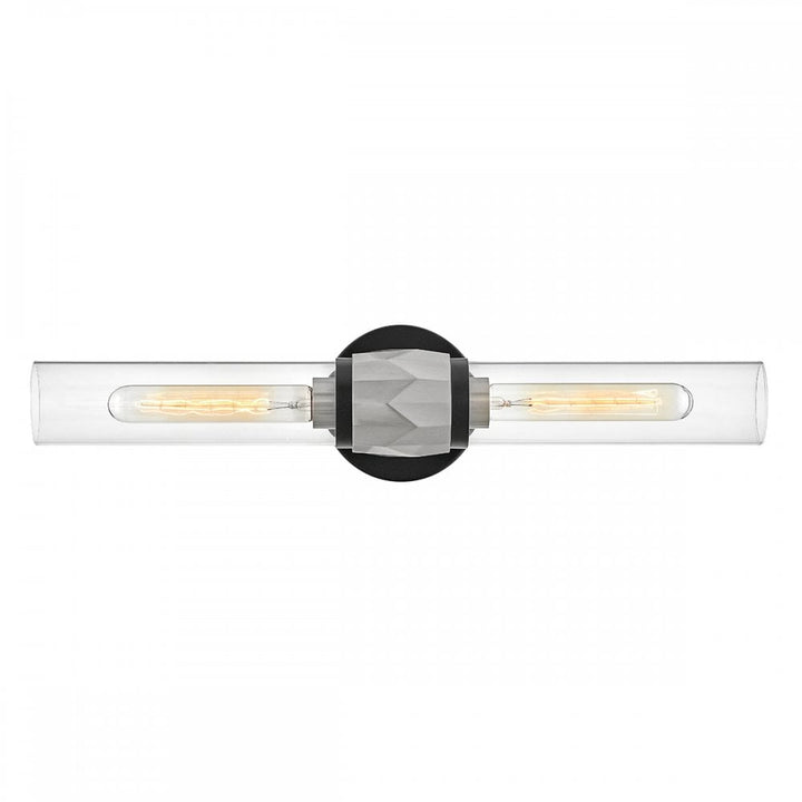 Hinkley Lighting HK-ELLISON2-BK-BN Ellison 2 Light Bathroom Wall Light Black with Brushed Nickel