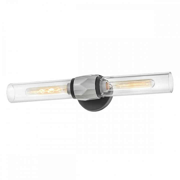 Hinkley Lighting HK-ELLISON2-BK-BN Ellison 2 Light Bathroom Wall Light Black with Brushed Nickel