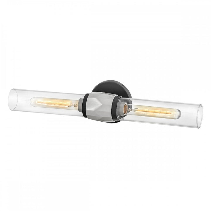 Hinkley Lighting HK-ELLISON2-BK-BN Ellison 2 Light Bathroom Wall Light Black with Brushed Nickel