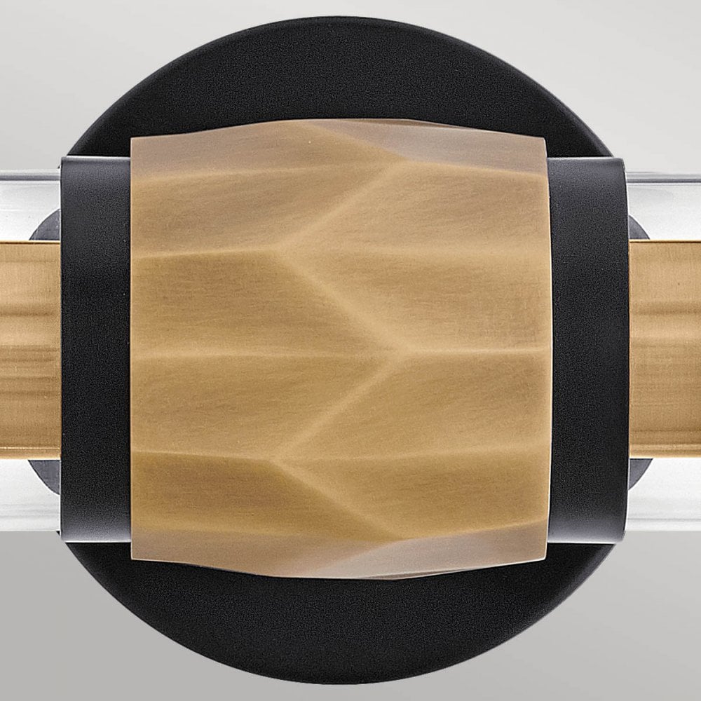 Hinkley Lighting HK-ELLISON2-BK-HB Ellison 2 Light Bathroom Wall Light Black with Heritage Brass
