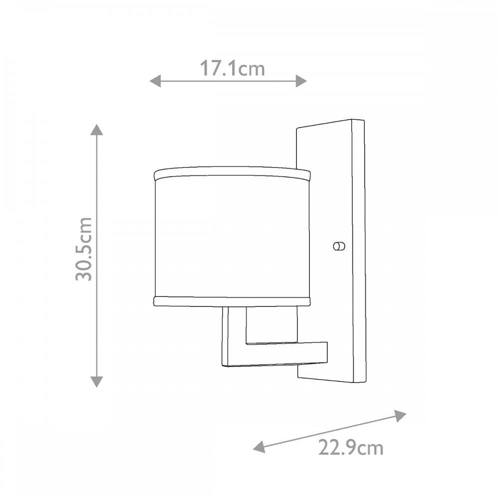 Hinkley Lighting HK-HAMPTON1-BB Hampton 1 Light Wall Light Brushed Brass