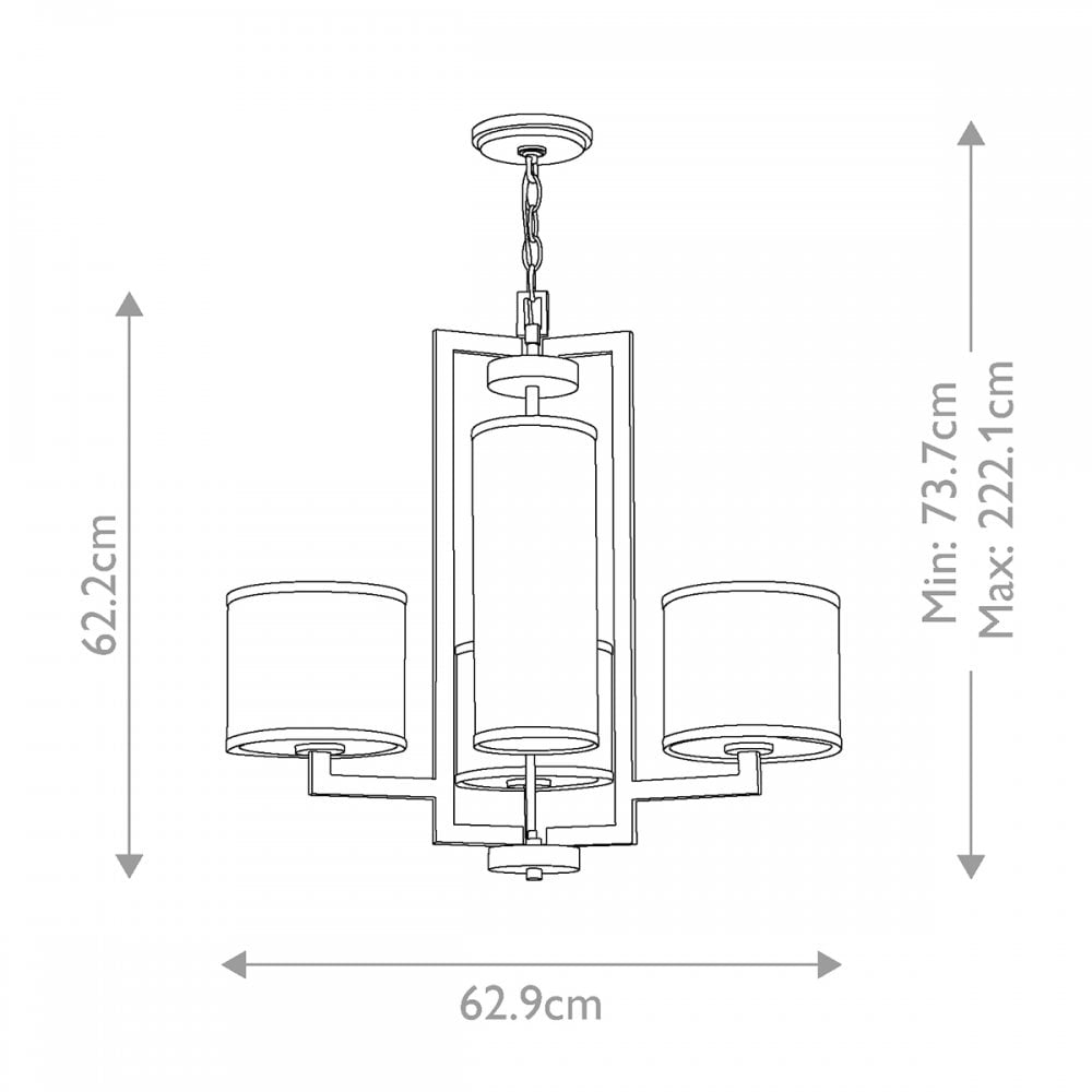 Hinkley Lighting HK-HAMPTON4-BB Hampton 4 Light Chandelier Brushed Brass