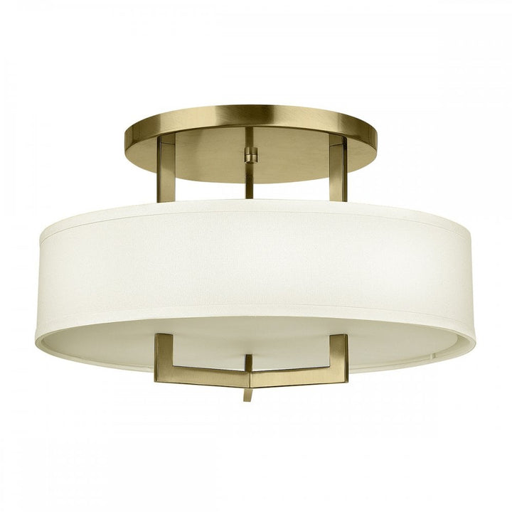Hinkley HK-HAMPTON-SF-BB Hampton 3 Light Semi-Flush Brushed Brass (S)