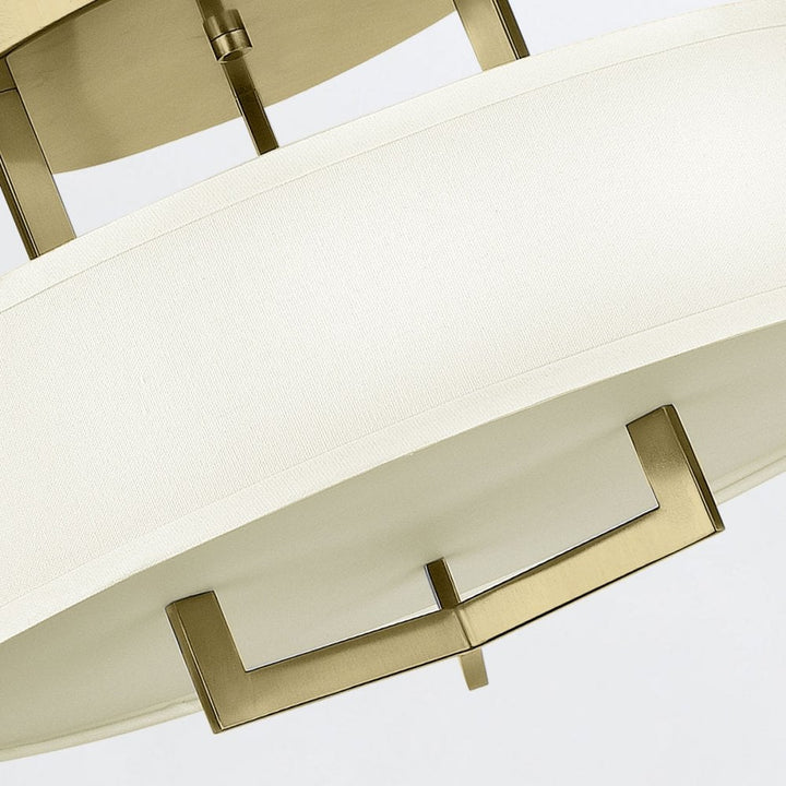 Hinkley HK-HAMPTON-SF-BB Hampton 3 Light Semi-Flush Brushed Brass (S)