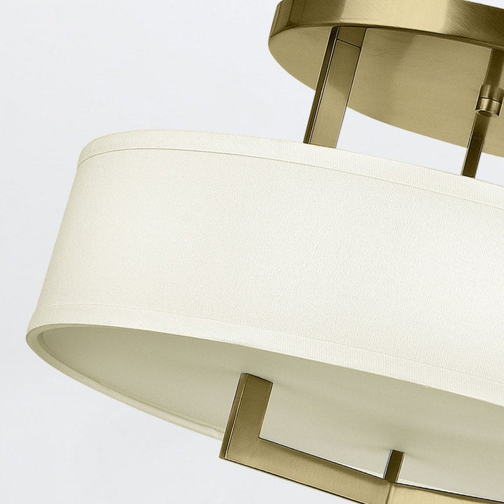 Hinkley HK-HAMPTON-SF-BB Hampton 3 Light Semi-Flush Brushed Brass (S)