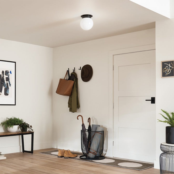 Kichler KL-ALBERS-F-G-BK Albers 1 Light Flush Black
