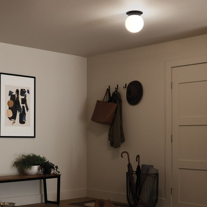 Kichler KL-ALBERS-F-G-BK Albers 1 Light Flush Black