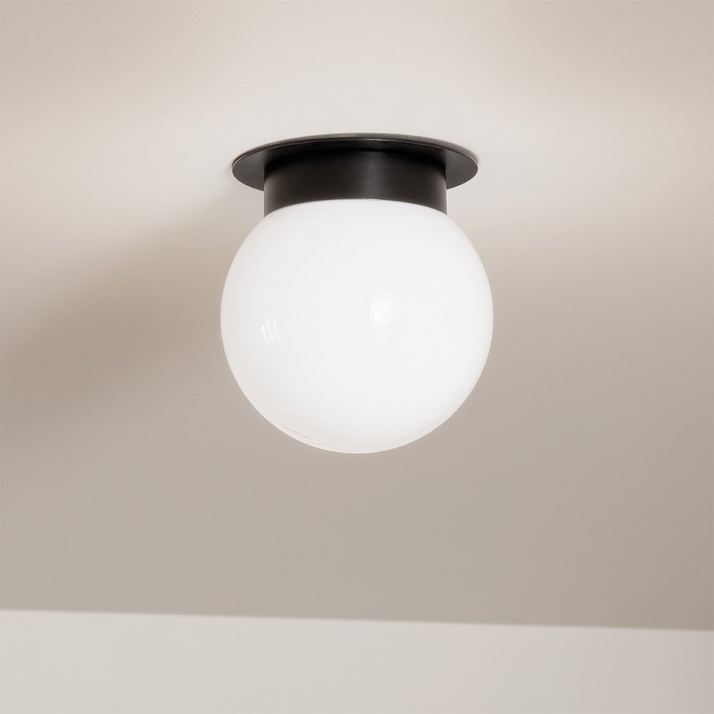Kichler KL-ALBERS-F-G-BK Albers 1 Light Flush Black