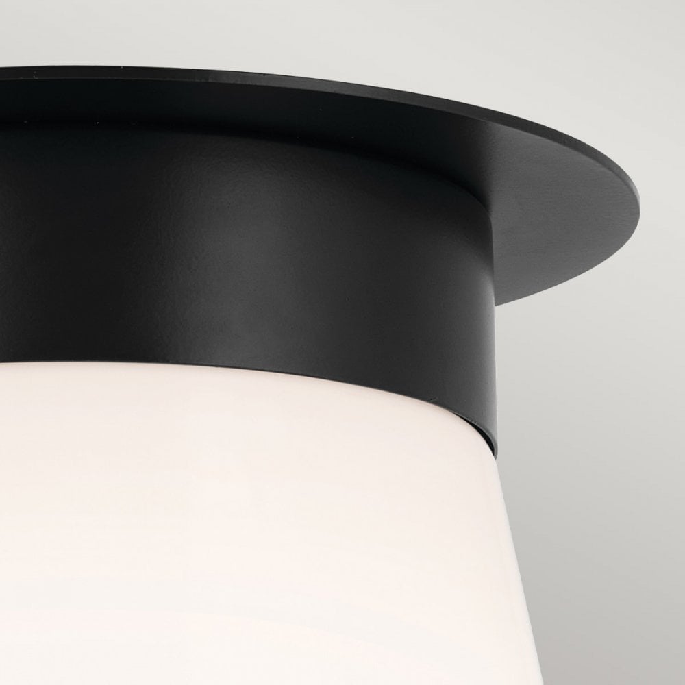 Kichler KL-ALBERS-F-T-BK Albers 1 Light Flush Black