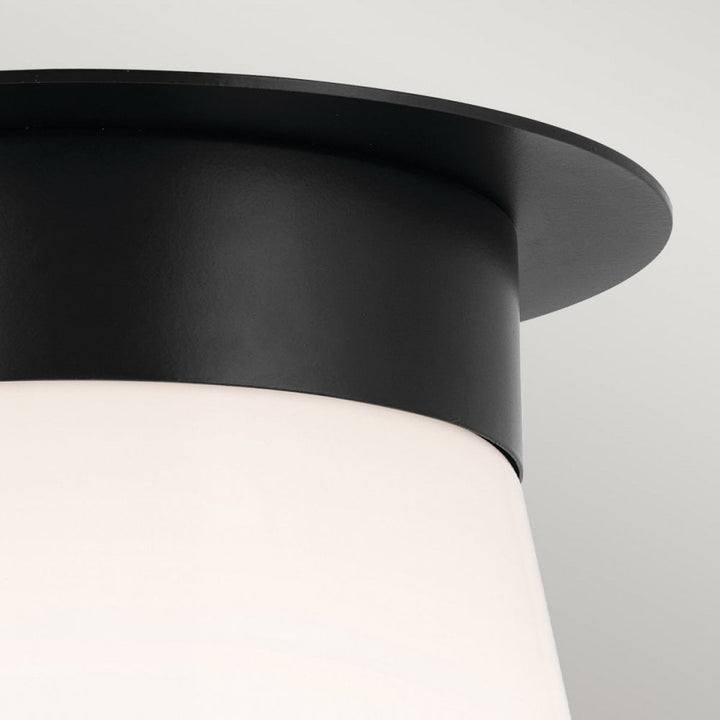 Kichler KL-ALBERS-F-T-BK Albers 1 Light Flush Black