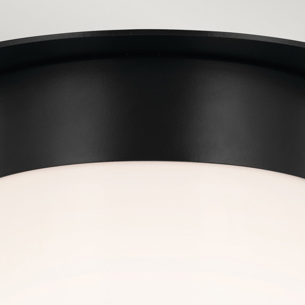 Kichler KL-ALBERS-F-T-BK Albers 1 Light Flush Black