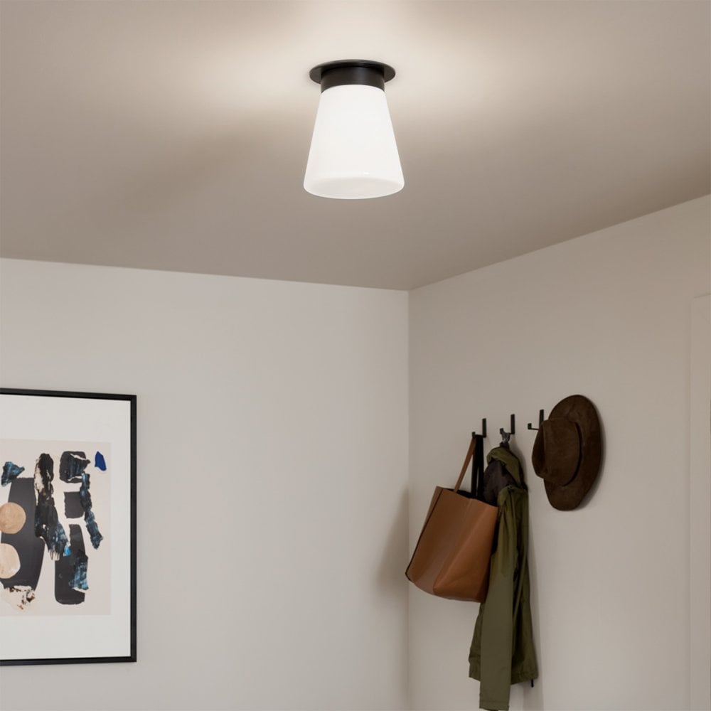 Kichler KL-ALBERS-F-T-BK Albers 1 Light Flush Black