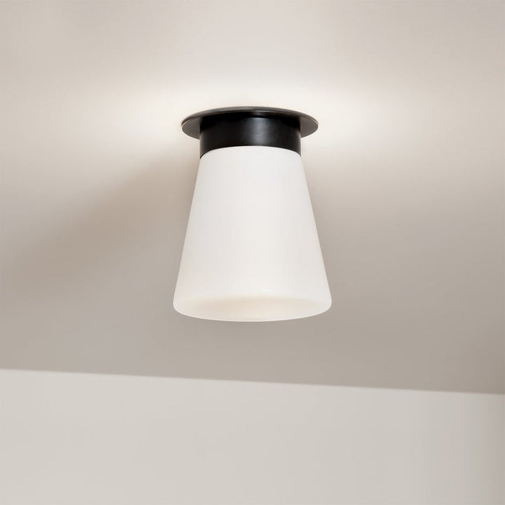 Kichler KL-ALBERS-F-T-BK Albers 1 Light Flush Black