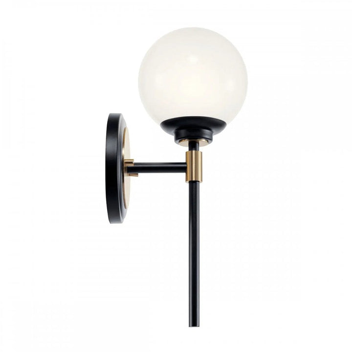 Kichler KL-BENNO1-BK-CPZ Benno 1 Light Bathroom Wall Light Black & Champagne Bronze