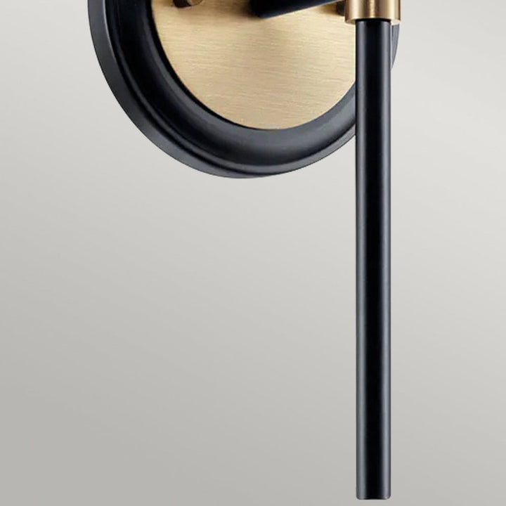 Kichler KL-BENNO1-BK-CPZ Benno 1 Light Bathroom Wall Light Black & Champagne Bronze