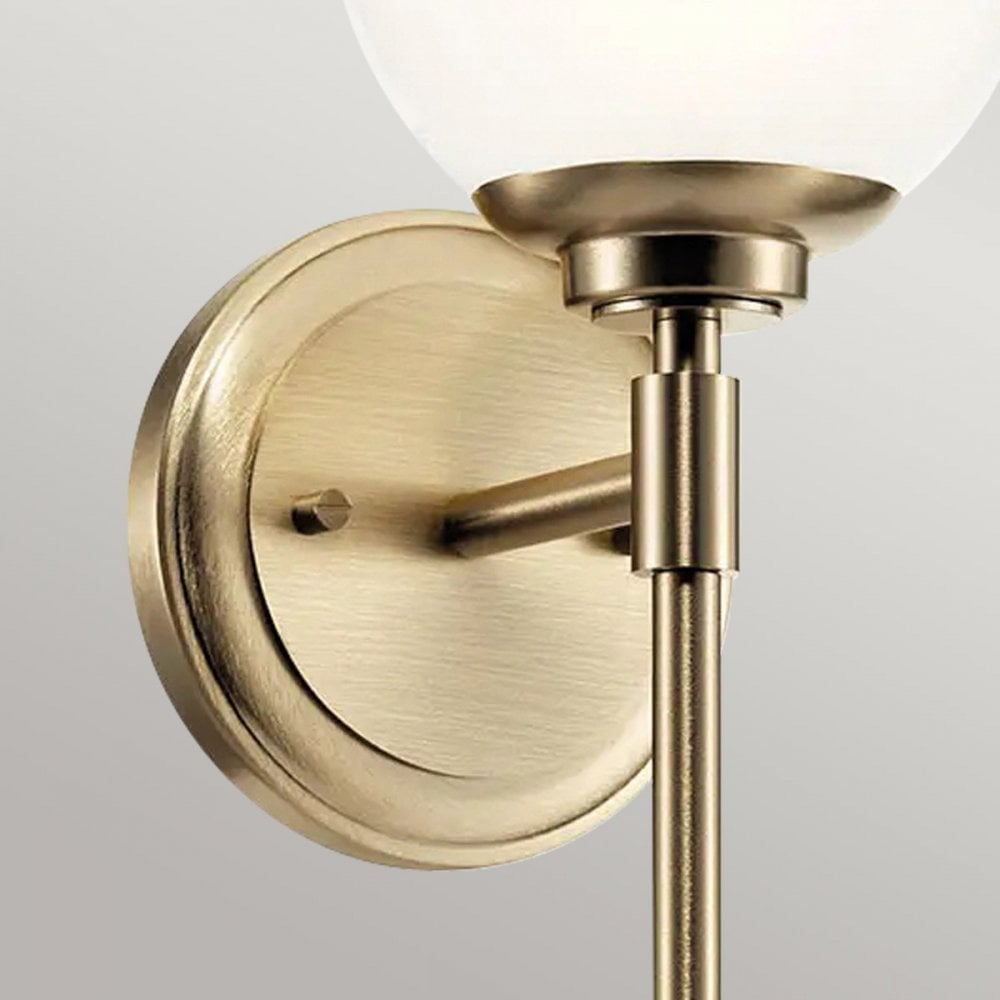 Kichler KL-BENNO1-CPZ Benno 1 Light Bathroom Wall Light Champagne Bronze