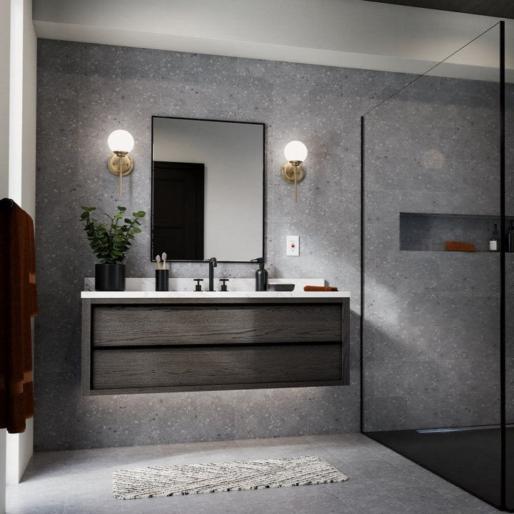Kichler KL-BENNO1-CPZ Benno 1 Light Bathroom Wall Light Champagne Bronze