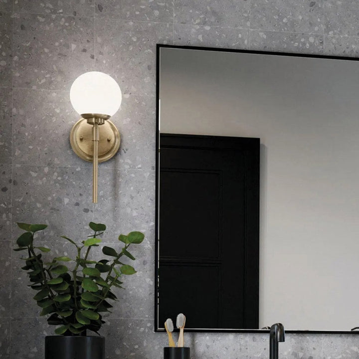 Kichler KL-BENNO1-CPZ Benno 1 Light Bathroom Wall Light Champagne Bronze