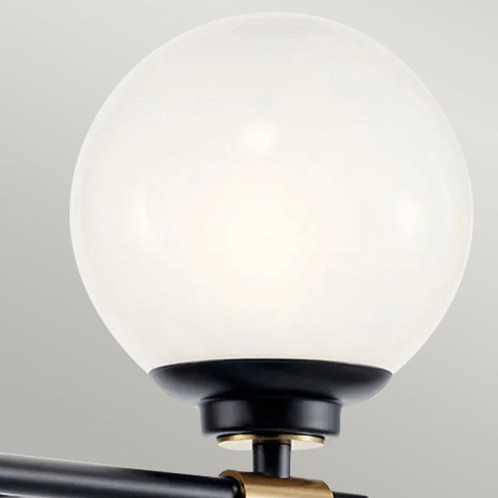 Kichler KL-BENNO2-BK-CPZ Benno 2 Light Bathroom Wall Light Black & Champagne Bronze