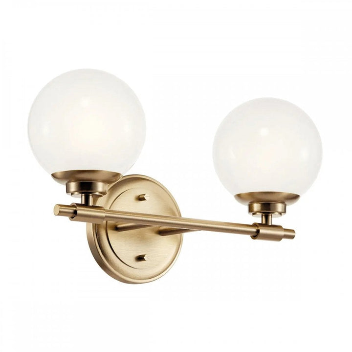 Kichler KL-BENNO2-CPZ Benno 2 Light Bathroom Wall Light Champagne Bronze