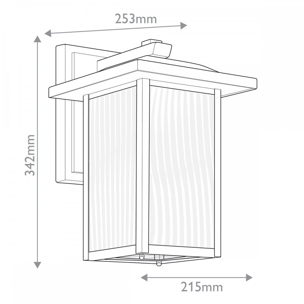 Kichler KL-CAPPANNA-M-BKT Cappanna 1 Light Medium Outdoor Wall Lantern Textured Black