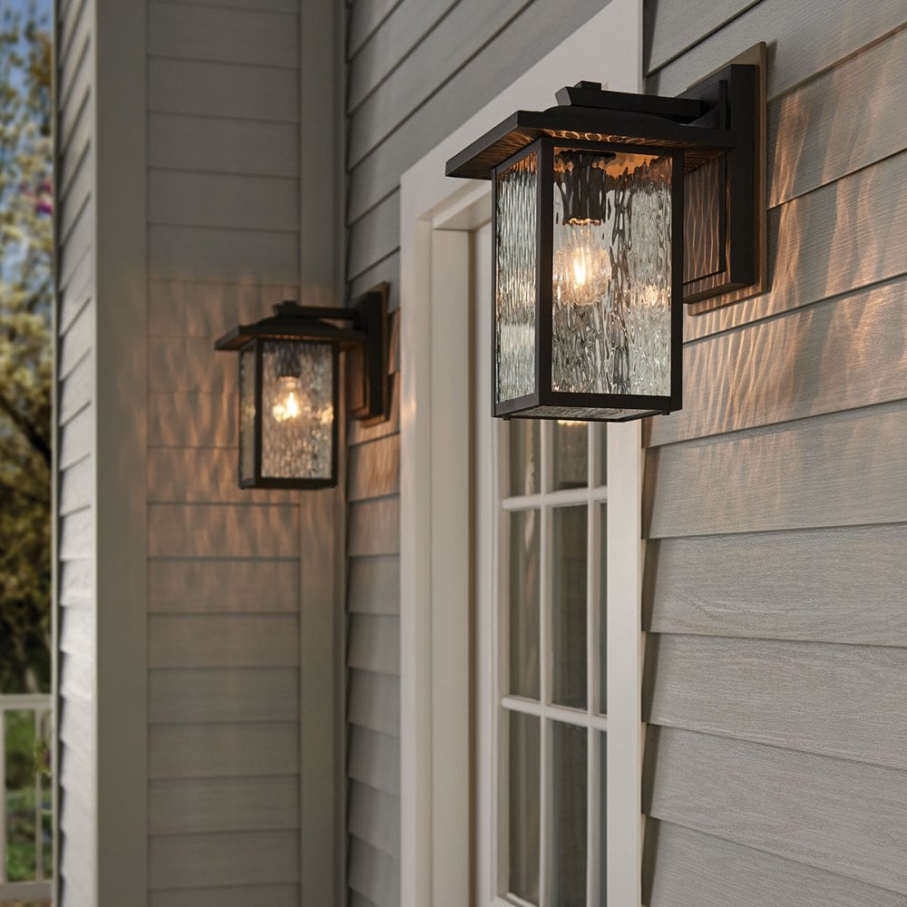Kichler KL-CAPPANNA-M-BKT Cappanna 1 Light Medium Outdoor Wall Lantern Textured Black