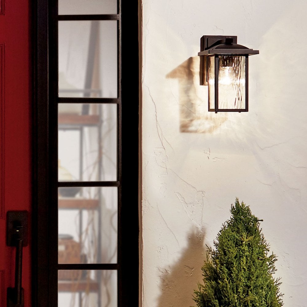 Kichler KL-CAPPANNA-S-BKT Cappanna 1 Light Small Outdoor Wall Lantern Textured Black