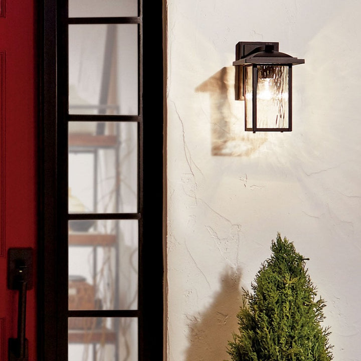 Kichler KL-CAPPANNA-S-BKT Cappanna 1 Light Small Outdoor Wall Lantern Textured Black